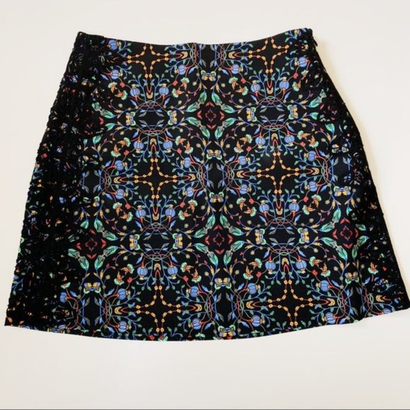 Zara Black Multi Printed/Patterned Mini Skirt - Picture 2 of 7